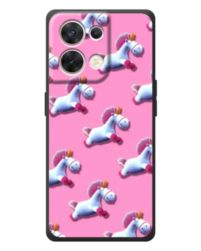 Чехол для OPPO Reno 8 5G с картинкой «Единороги на розовом»