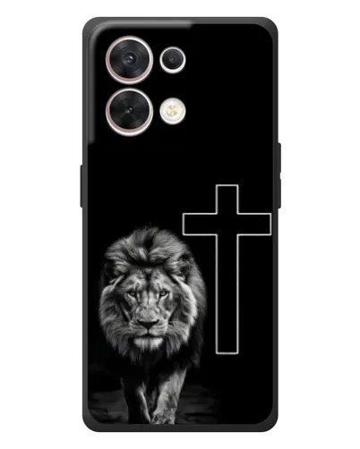 Чехол для OPPO Reno 8 5G с картинкой «Лев и Крест» Чехол для OPPO Reno 8 5G с картинкой «Лев и Крест»