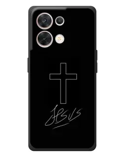Чехол для OPPO Reno 8 5G с картинкой «Графический крест Jesus» Чехол для OPPO Reno 8 5G с картинкой «Графический крест Jesus»