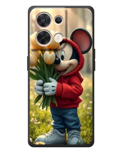 Чехол для OPPO Reno 8 5G с картинкой «Микки с тюльпанами» Чехол для OPPO Reno 8 5G с картинкой «Микки с тюльпанами»