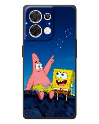 Чехол для OPPO Reno 8 5G с картинкой «Губка Боб и Патрик ночью» Чехол для OPPO Reno 8 5G с картинкой «Губка Боб и Патрик ночью»