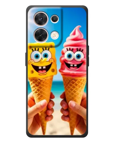 Чехол для OPPO Reno 8 5G с картинкой «Спанч Боб мороженое» Чехол для OPPO Reno 8 5G с картинкой «Спанч Боб мороженое»
