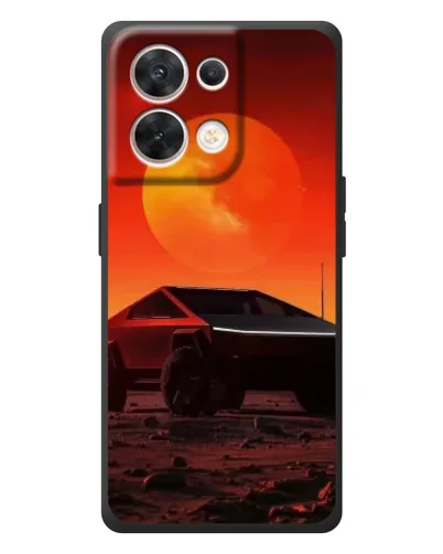 Чехол для OPPO Reno 8 5G с картинкой «Cybertruck на Марсе»