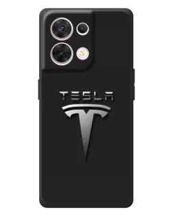 Чехол для OPPO Reno 8 5G с картинкой «Стальной логотип Tesla» Чехол для OPPO Reno 8 5G с картинкой «Стальной логотип Tesla»