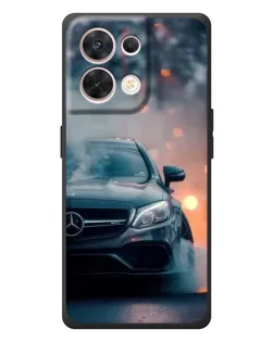 Чехол для OPPO Reno 8 5G с картинкой «Mercedes — ночной город»