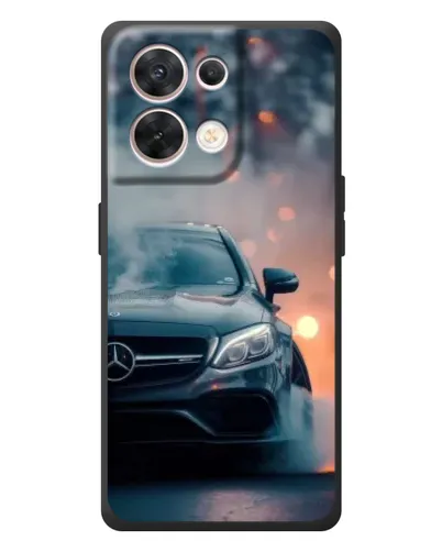 Чехол для OPPO Reno 8 5G с картинкой «Mercedes — ночной город»
