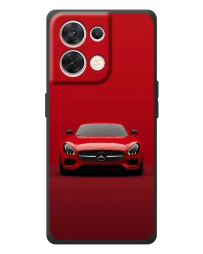 Чехол для OPPO Reno 8 5G с картинкой «Красный Mercedes AMG»