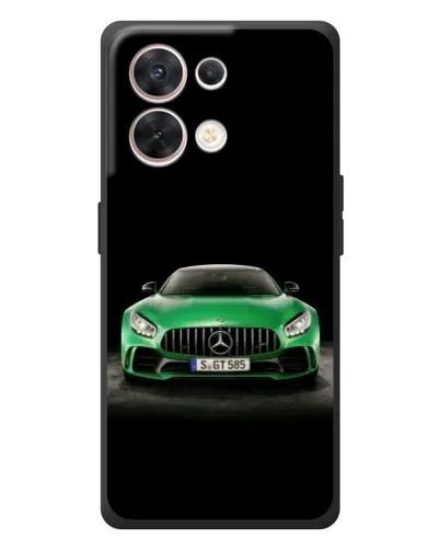 Чехол для OPPO Reno 8 5G с картинкой «Mercedes — неоновый лого»