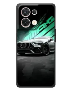 Чехол для OPPO Reno 8 5G с картинкой «Темный Mercedes AMG»