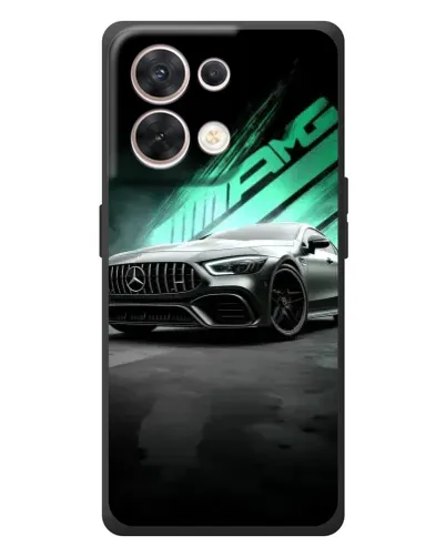 Чехол для OPPO Reno 8 5G с картинкой «Темный Mercedes AMG»