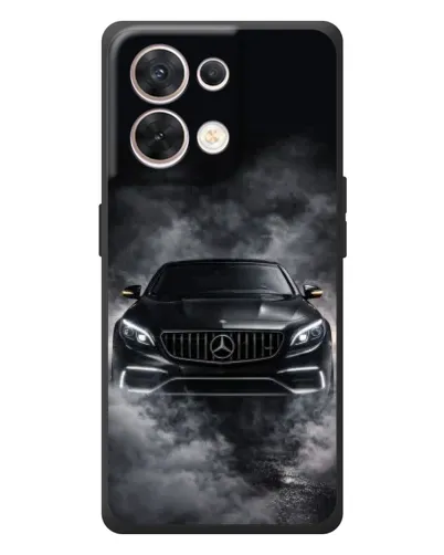 Чехол для OPPO Reno 8 5G с картинкой «Mercedes в дыму»