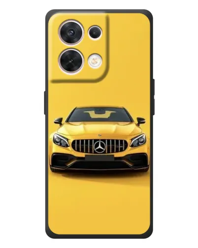 Чехол для OPPO Reno 8 5G с картинкой «Желтый Mercedes GT»