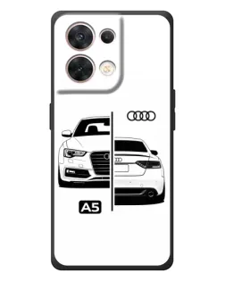 Чехол для OPPO Reno 8 5G с картинкой «Audi — контрастный дизайн» Чехол для OPPO Reno 8 5G с картинкой «Audi — контрастный дизайн»
