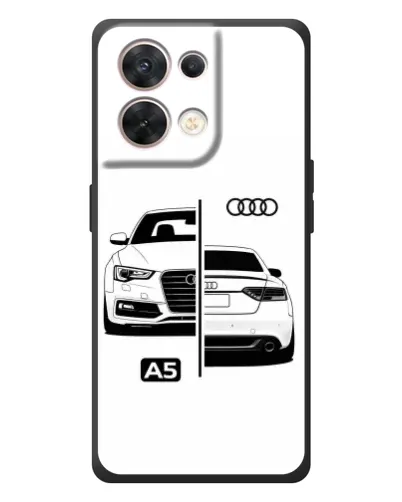 Чехол для OPPO Reno 8 5G с картинкой «Audi — контрастный дизайн»