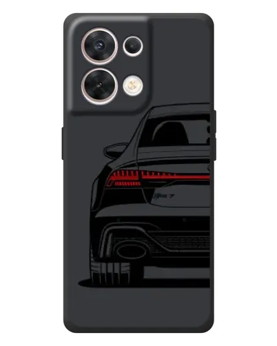 Чехол для OPPO Reno 8 5G с картинкой «Задняя часть Audi — арт»
