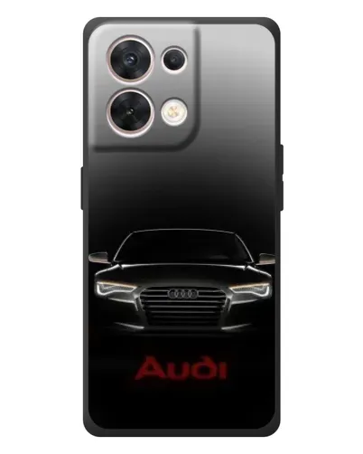 Чехол для OPPO Reno 8 5G с картинкой «Audi — градиентный контур»