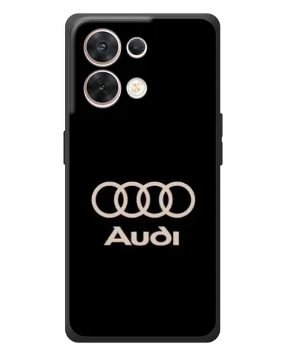 Чехол для OPPO Reno 8 5G с картинкой «Audi — золотой логотип»