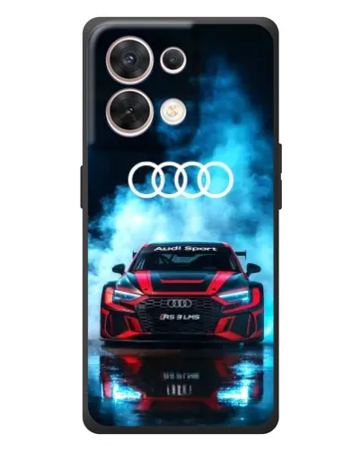 Чехол для OPPO Reno 8 5G с картинкой «Audi Sport — неон»