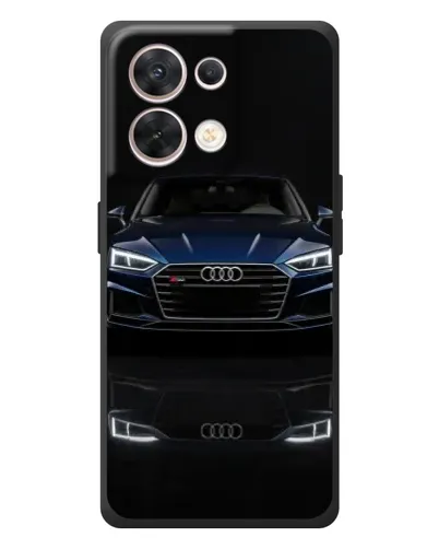 Чехол для OPPO Reno 8 5G с картинкой «Audi — ночное отражение»