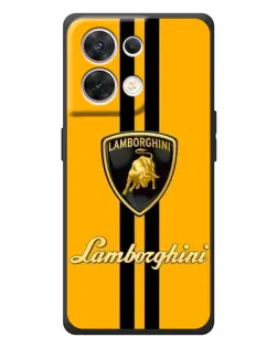 Чехол для OPPO Reno 8 5G с картинкой «Lamborghini Stripe желтый»