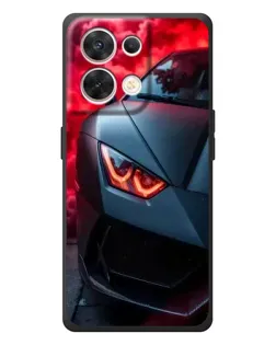 Чехол для OPPO Reno 8 5G с картинкой «Lamborghini красное сияние»