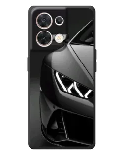 Чехол для OPPO Reno 8 5G с картинкой «Lamborghini фары детализация»