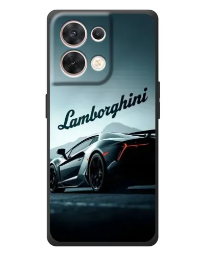 Чехол для OPPO Reno 8 5G с картинкой «Классическая надпись Lamborghini»