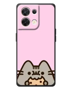 Чехол для OPPO Reno 8 5G с картинкой «Pusheen и печенье»