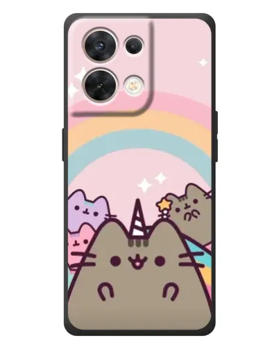 Чехол для OPPO Reno 8 5G с картинкой «Единорог Pusheen» Чехол для OPPO Reno 8 5G с картинкой «Единорог Pusheen»