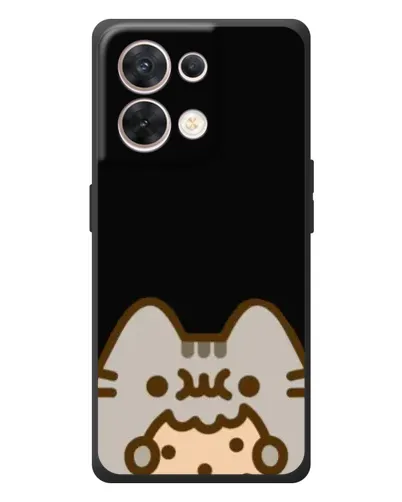 Чехол для OPPO Reno 8 5G с картинкой «Пушин на черном» Чехол для OPPO Reno 8 5G с картинкой «Пушин на черном»