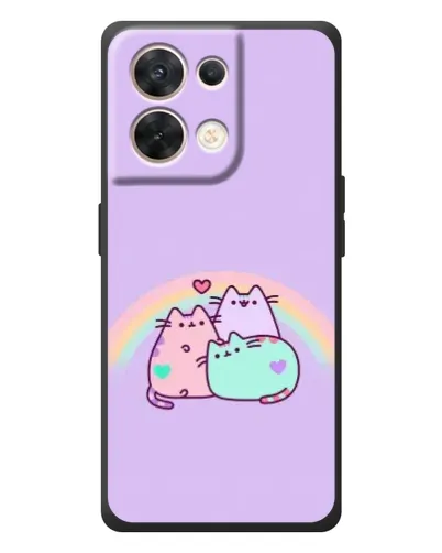 Чехол для OPPO Reno 8 5G с картинкой «Радужные Пушины» Чехол для OPPO Reno 8 5G с картинкой «Радужные Пушины»