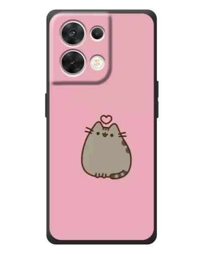 Чехол для OPPO Reno 8 5G с картинкой «Pusheen сердце» Чехол для OPPO Reno 8 5G с картинкой «Pusheen сердце»