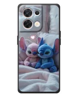 Чехол для OPPO Reno 8 5G с картинкой «Плюшевые Стич Ангел»