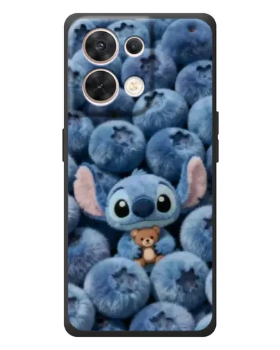 Чехол для OPPO Reno 8 5G с картинкой «Стич и голубика»