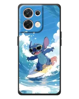 Чехол для OPPO Reno 8 5G с картинкой «Стич на волне»