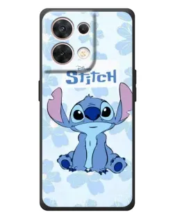 Чехол для OPPO Reno 8 5G с картинкой «Stitch среди цветов»