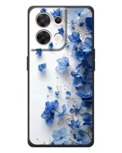 Чехол для OPPO Reno 8 5G с картинкой «Голубой цветочный каскад»
