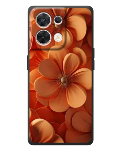 Чехол для OPPO Reno 8 5G с картинкой «Оранжевый макро цветок»