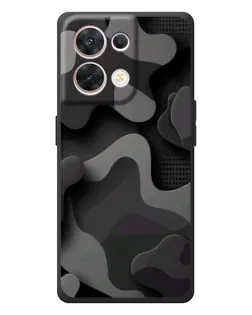 Чехол для OPPO Reno 8 5G с картинкой «Темный абстрактный камуфляж»