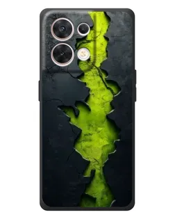Чехол для OPPO Reno 8 5G с картинкой «Салатовый разлом скалы»
