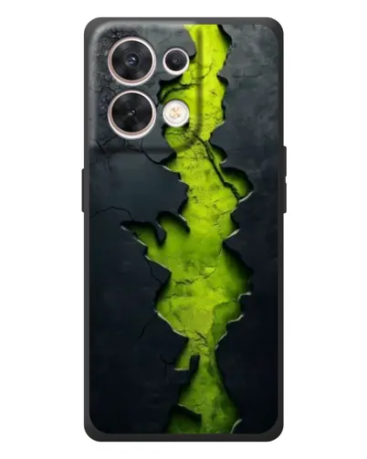 Чехол для OPPO Reno 8 5G с картинкой «Салатовый разлом скалы»