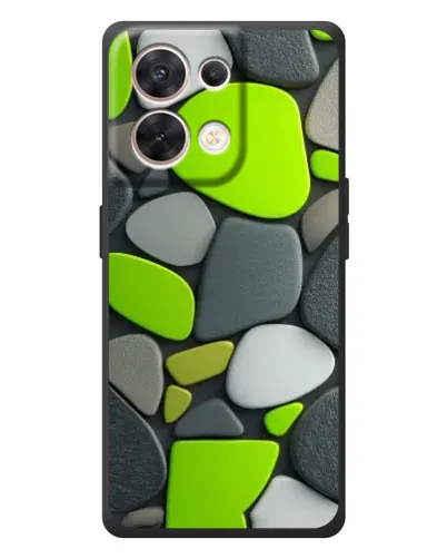 Чехол для OPPO Reno 8 5G с картинкой «Яркая неоновая галька»