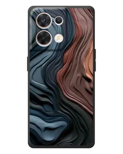 Чехол для OPPO Reno 8 5G с картинкой «Цветные волны каньона»