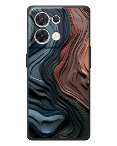 Чехол для OPPO Reno 8 5G с картинкой «Цветные волны каньона»