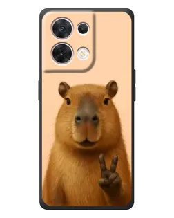 Чехол для OPPO Reno 8 5G с картинкой «Капибара виктория»
