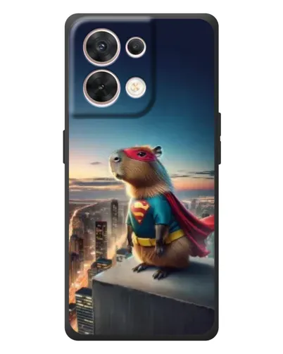 Чехол для OPPO Reno 8 5G с картинкой «Капи-мен супергерой»