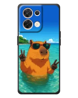 Чехол для OPPO Reno 8 5G с картинкой «Морская капибара»
