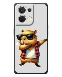 Чехол для OPPO Reno 8 5G с картинкой «Капибара рэпер даб»