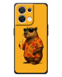 Чехол для OPPO Reno 8 5G с картинкой «Капибара на отдыхе»