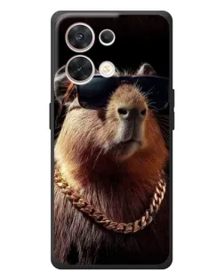 Чехол для OPPO Reno 8 5G с картинкой «Капибара золотая цепь»